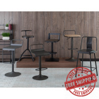 Lumisource BS-TW-EMRY AN Emery Barstool in Antique Finish